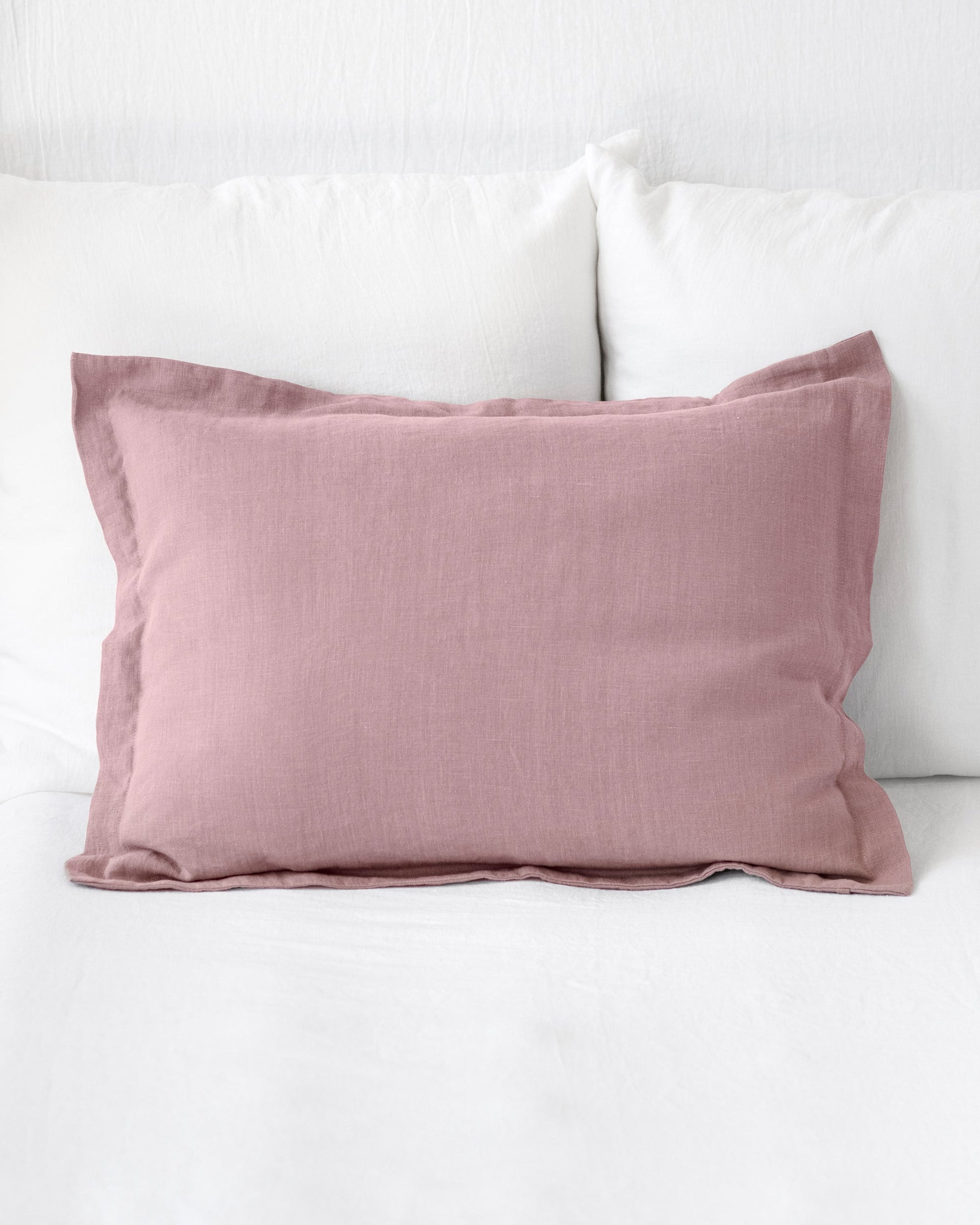 Linen pillow sham in Woodrose - MagicLinen