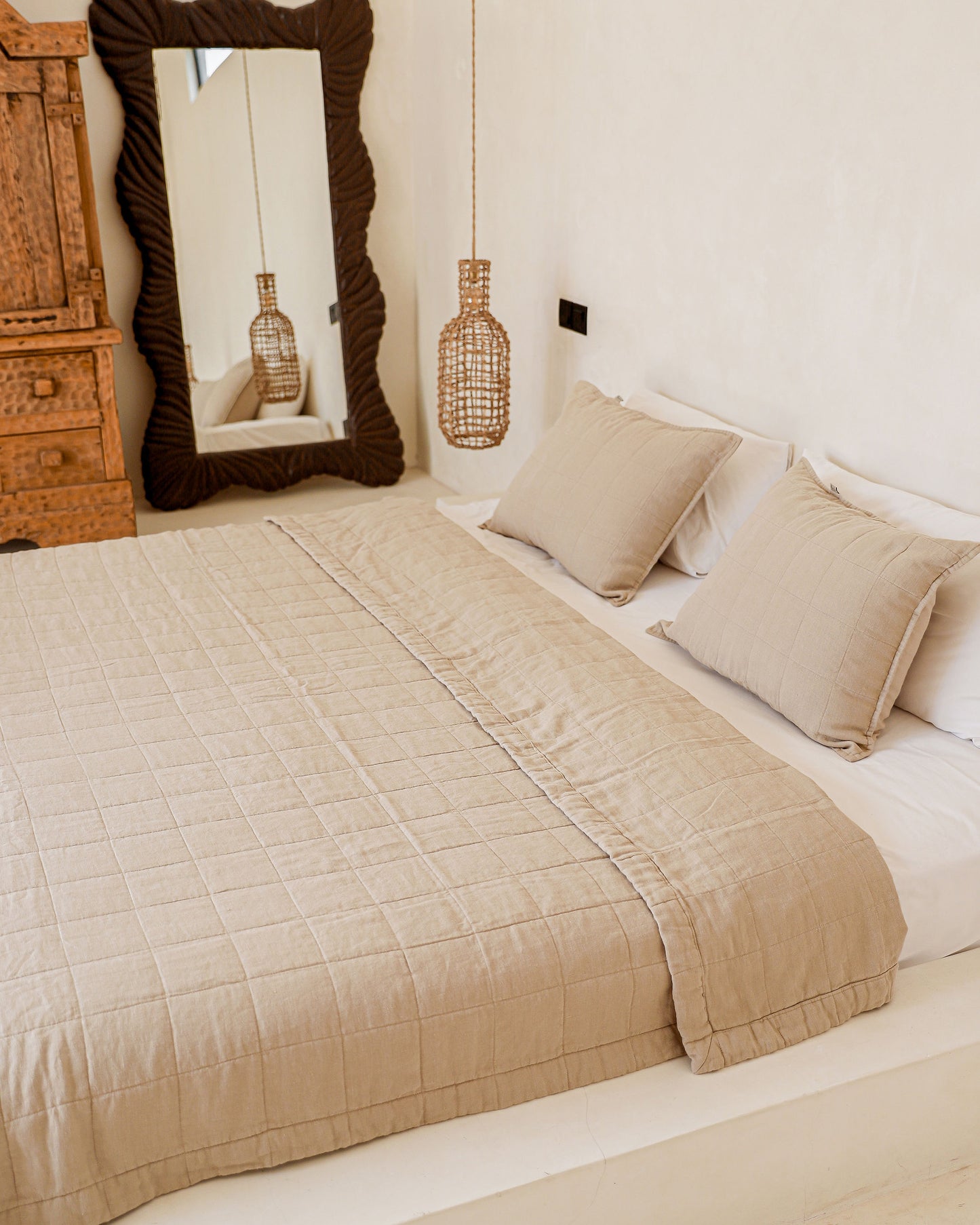 Linen quilted bedspread - MagicLinen