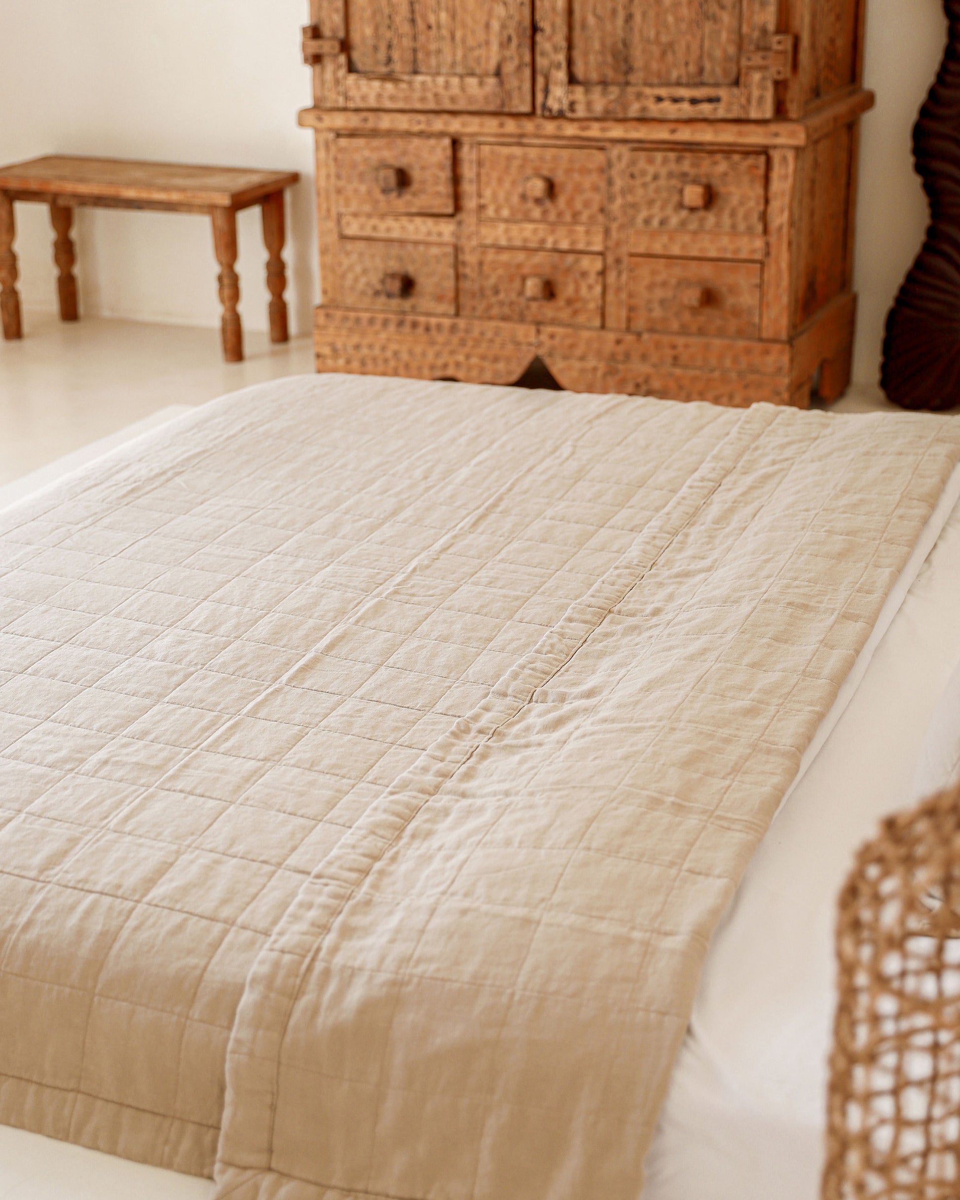 Linen quilted bedspread - MagicLinen