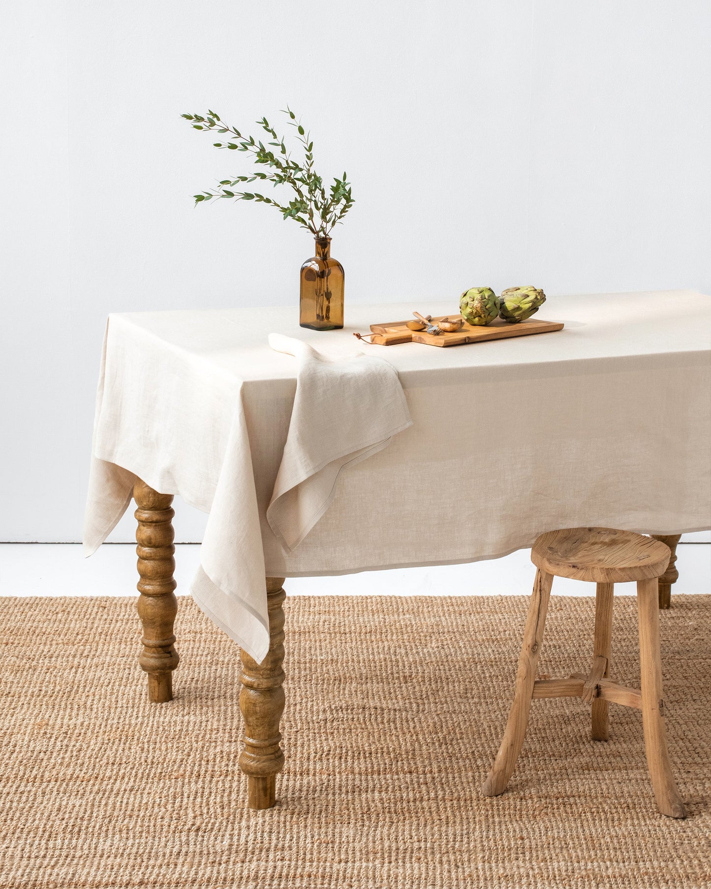 Custom size Natural linen tablecloth - MagicLinen