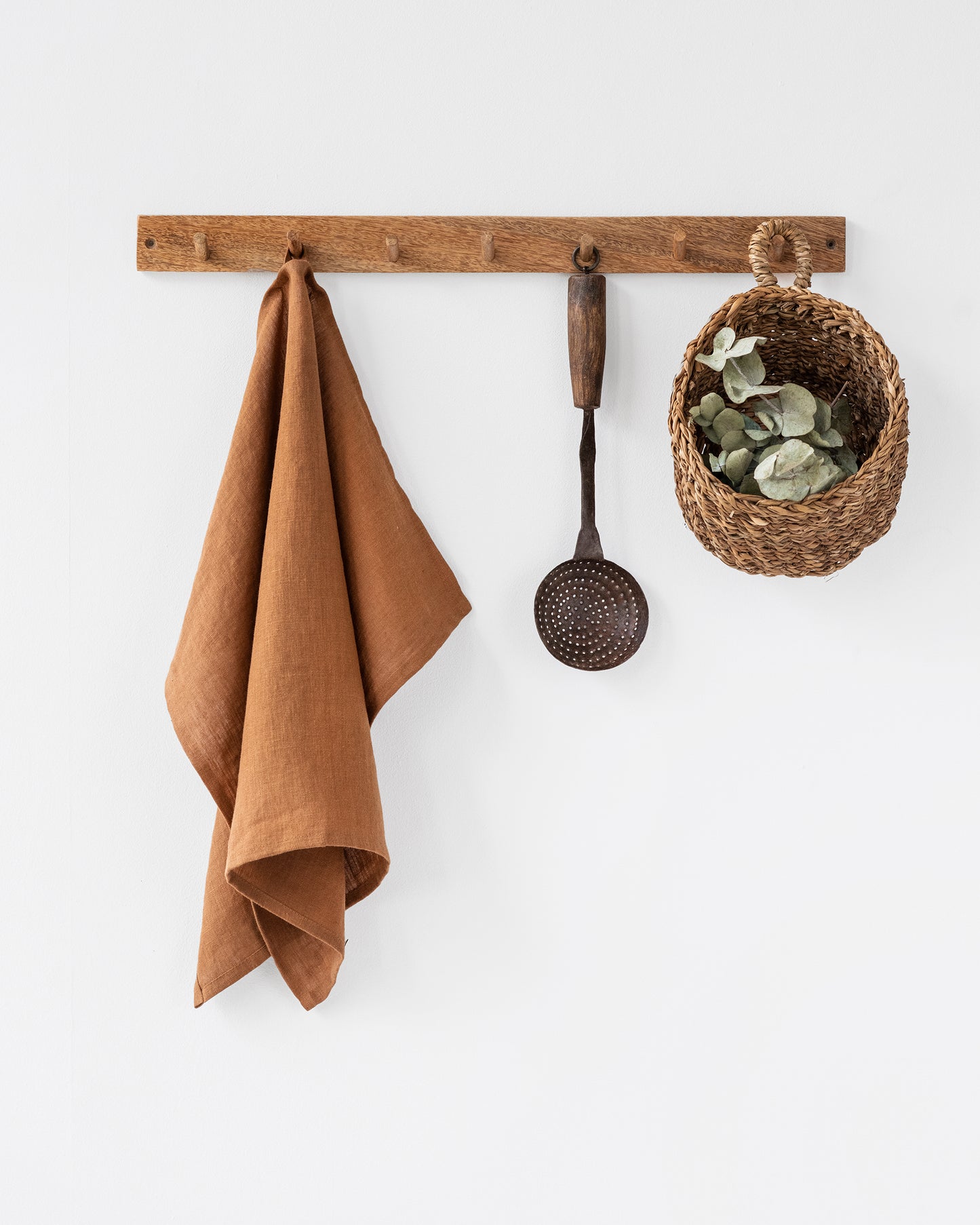 Linen tea towel in Cinnamon - MagicLinen