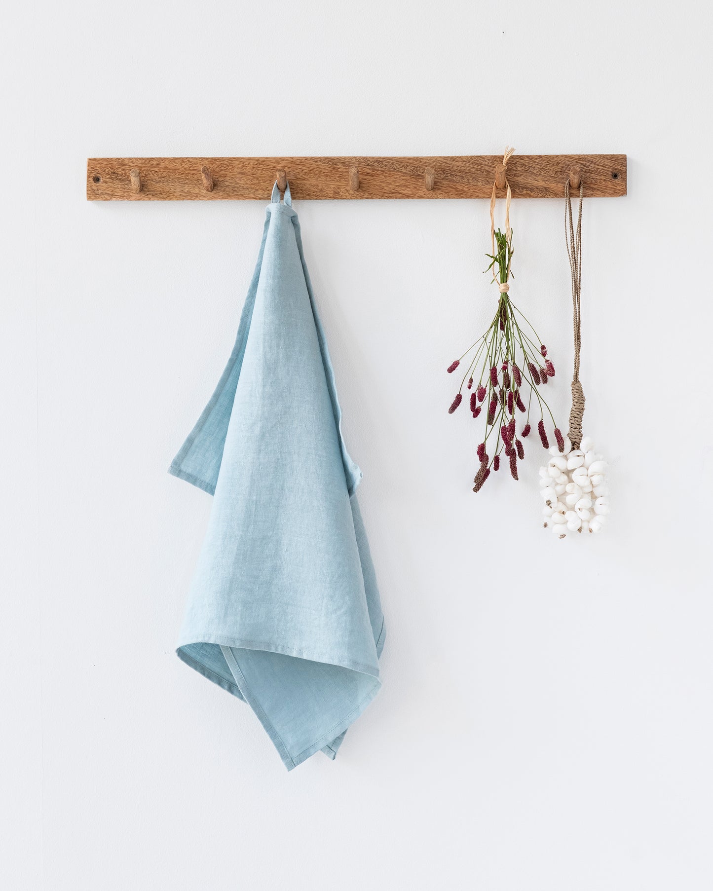 Linen tea towel in Dusty blue - MagicLinen