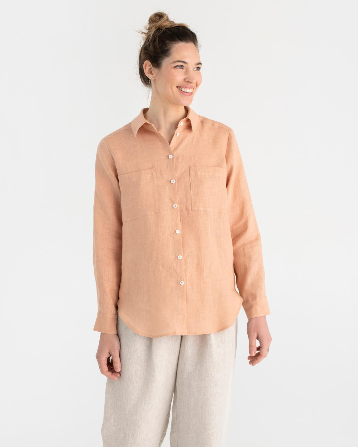 Long sleeved linen shirt CALPE