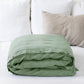 Custom size Matcha green linen duvet cover - MagicLinen