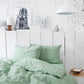 Custom size Matcha green linen duvet cover - MagicLinen