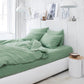 Custom size Matcha green linen fitted sheet - MagicLinen