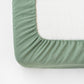Custom size Matcha green linen fitted sheet - MagicLinen
