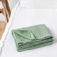 Custom size Matcha green linen flat sheet - MagicLinen