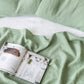 Custom size Matcha green linen flat sheet - MagicLinen