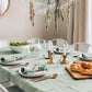 Custom size Matcha green linen tablecloth - MagicLinen