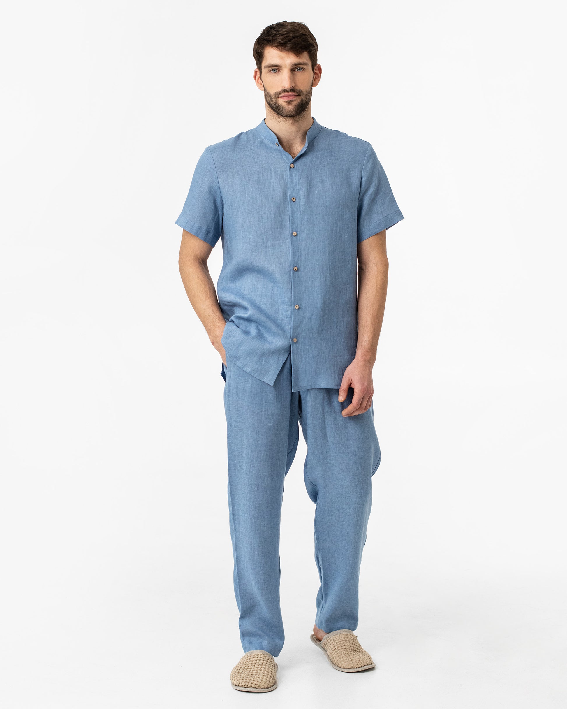 Men's linen pajama set LUTRY - MagicLinen