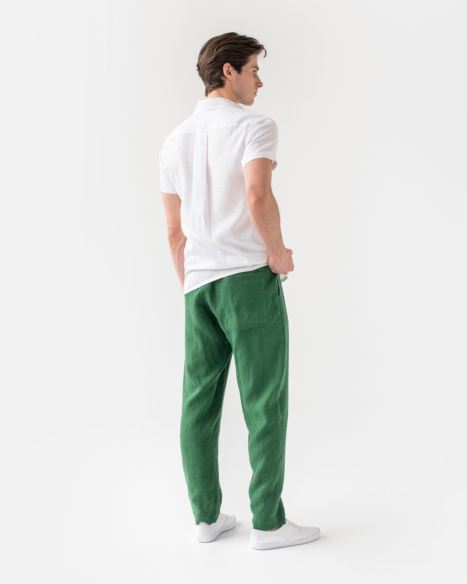 Men's Linen Pants PALERMO in Green