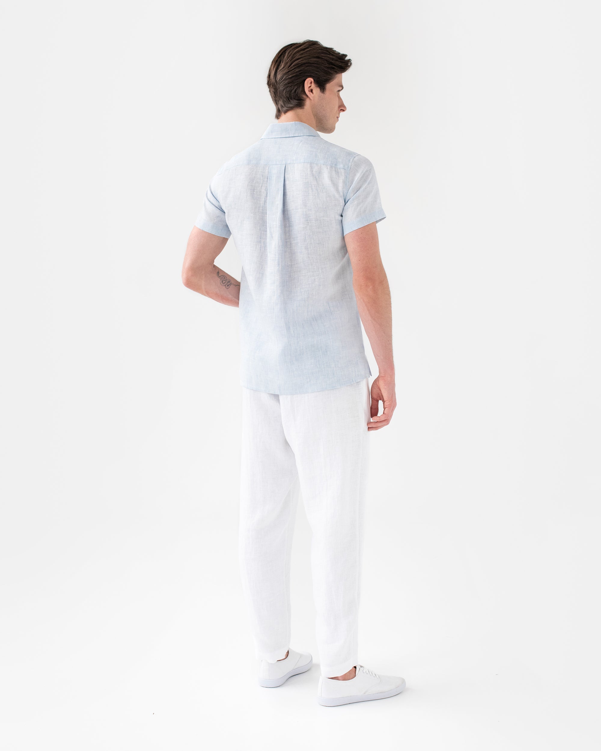 Men's Linen Pants TRUCKEE in White | MagicLinen