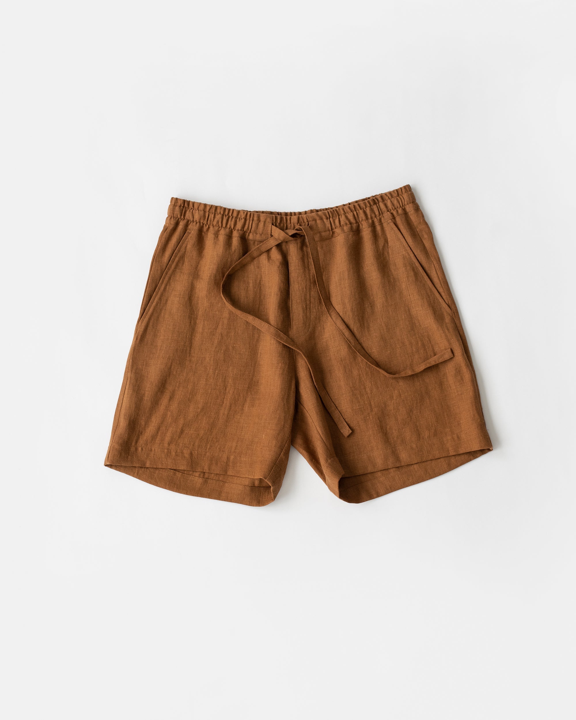 Men's linen shorts STOWE in Cinnamon | MagicLinen