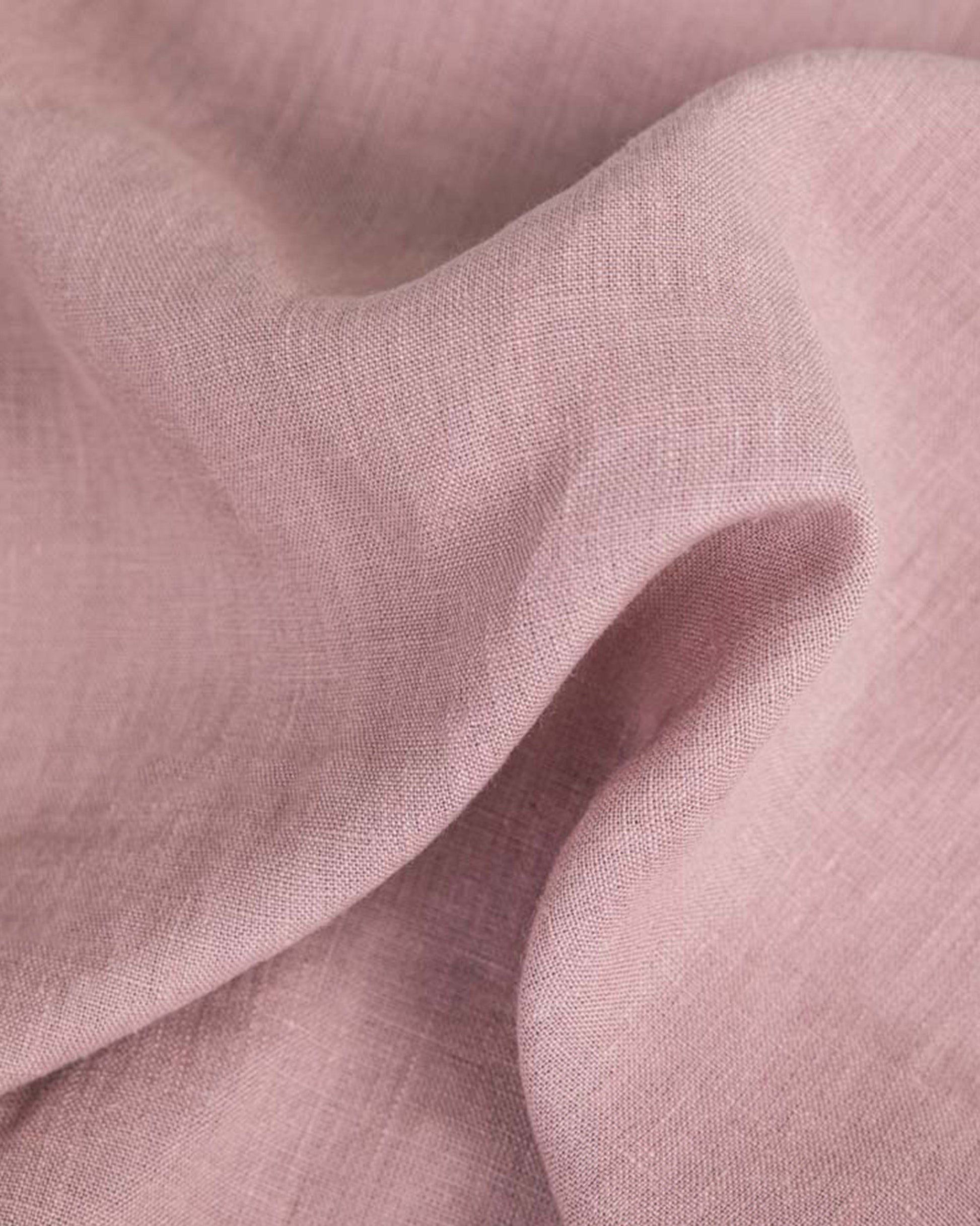 Custom size mermaid ruffle linen pillowcase in Woodrose - MagicLinen