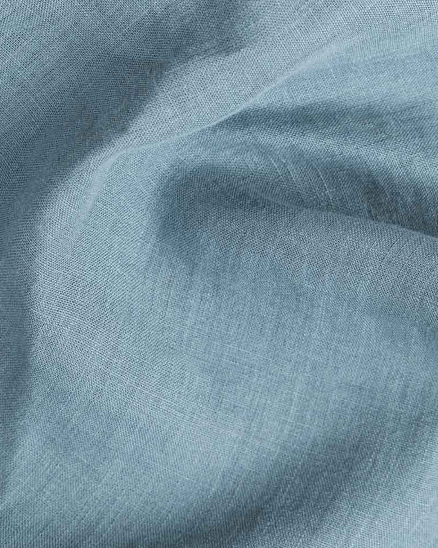 Mermaid ruffle linen pillowcase in Gray blue - MagicLinen