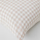 Custom size Natural gingham linen pillowcase - MagicLinen