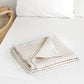 Custom size Natural gingham linen flat sheet - MagicLinen