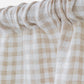 Custom size rod pocket linen curtain panel (1 pcs) in Natural gingham - MagicLinen