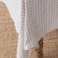 Custom size Natural Gingham linen tablecloth - MagicLinen