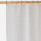 Custom size pencil pleat linen curtain panel (1 pcs) in Natural gingham - MagicLinen
