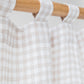 Custom size tab top linen curtain panel (1 pcs) in Natural gingham - MagicLinen
