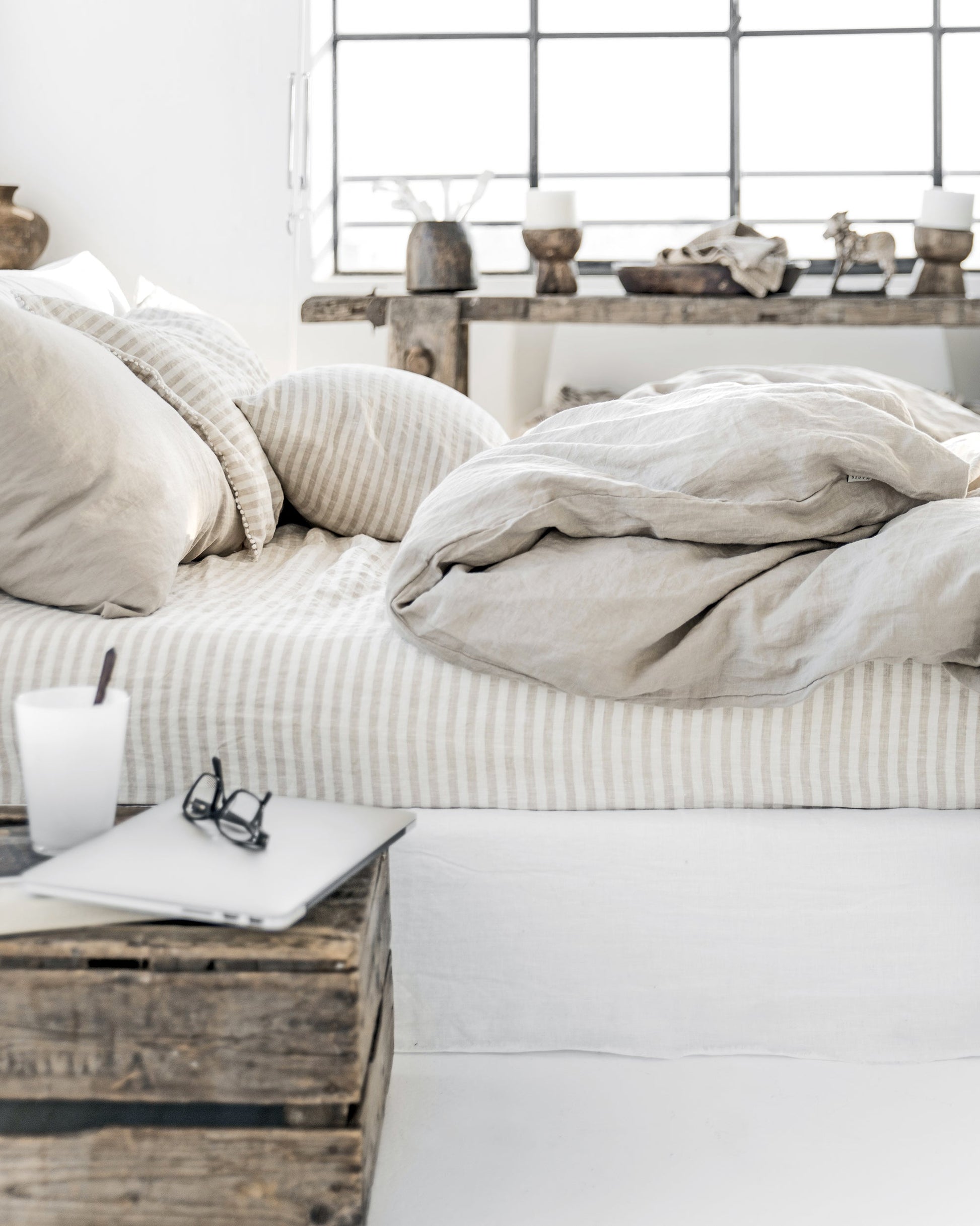 Custom size Natural linen duvet cover - MagicLinen