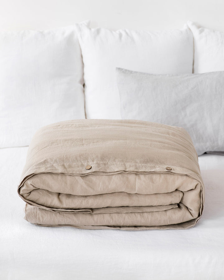 Custom size Natural linen duvet cover - MagicLinen
