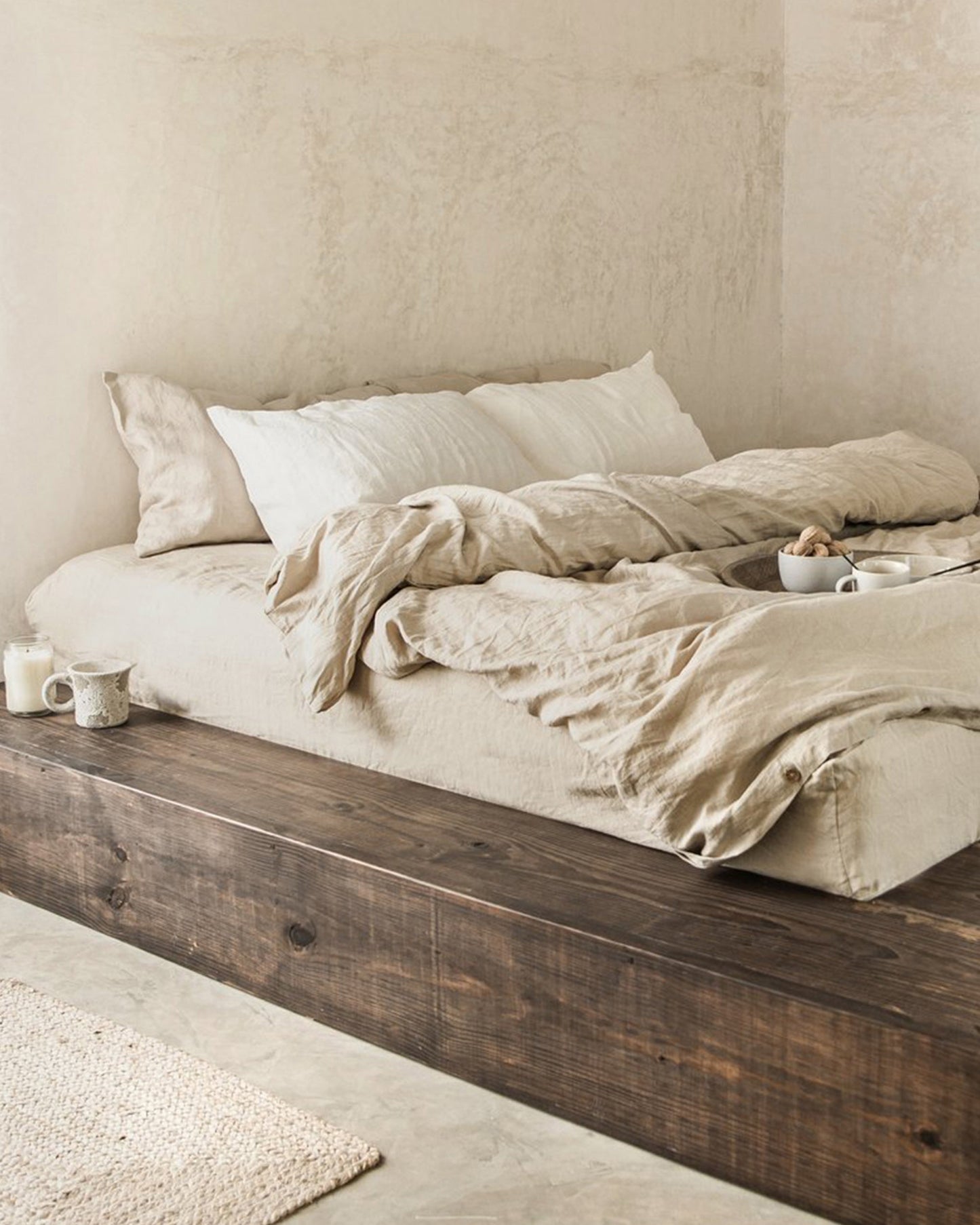 Custom size Natural linen duvet cover - MagicLinen