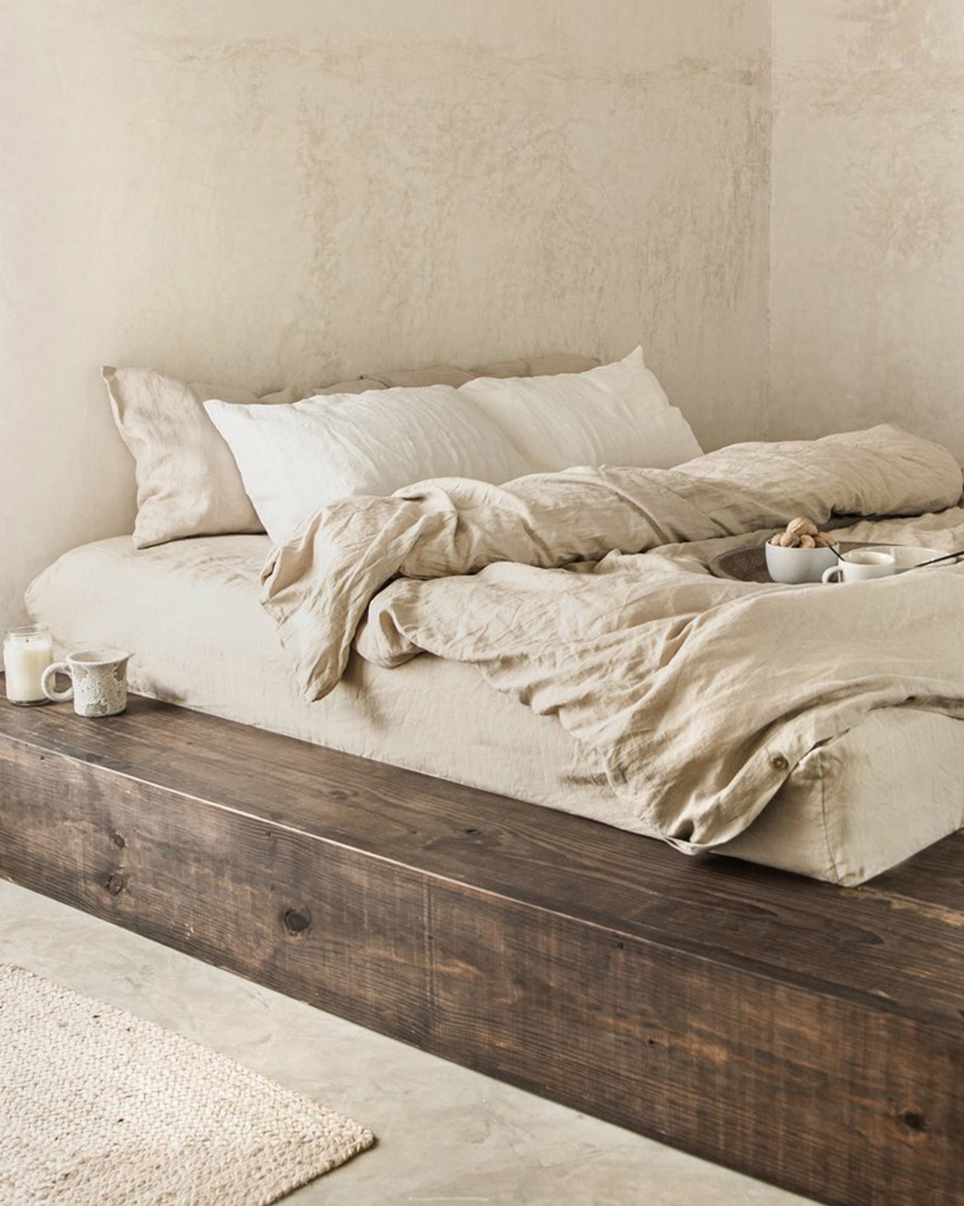 Custom size Natural linen duvet cover - MagicLinen