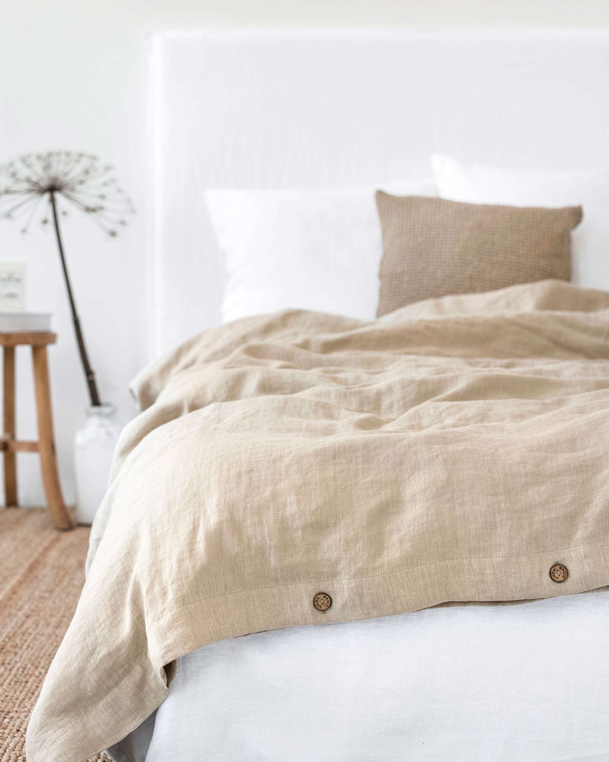 Custom size Natural linen duvet cover - MagicLinen