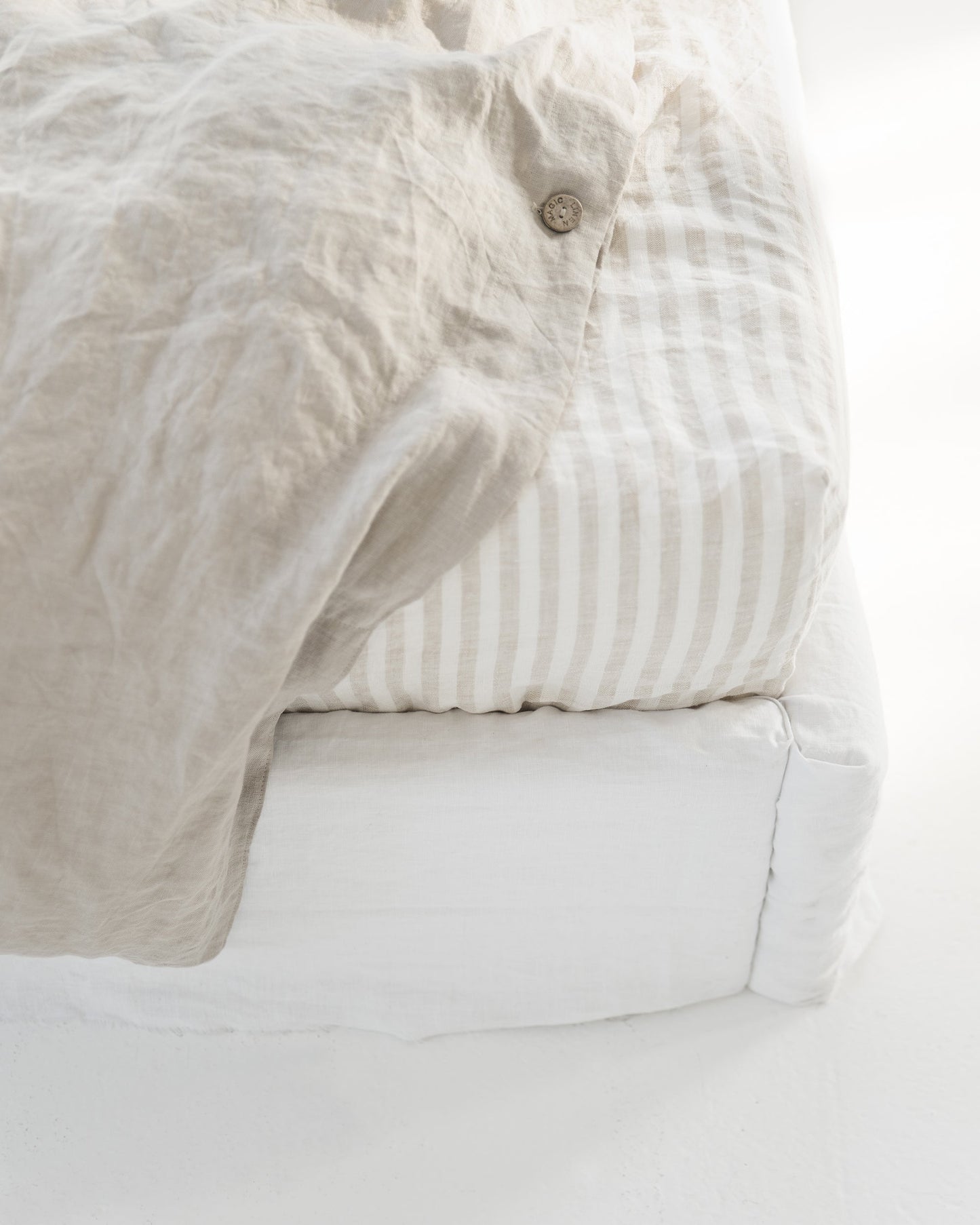 Custom size Natural linen duvet cover - MagicLinen