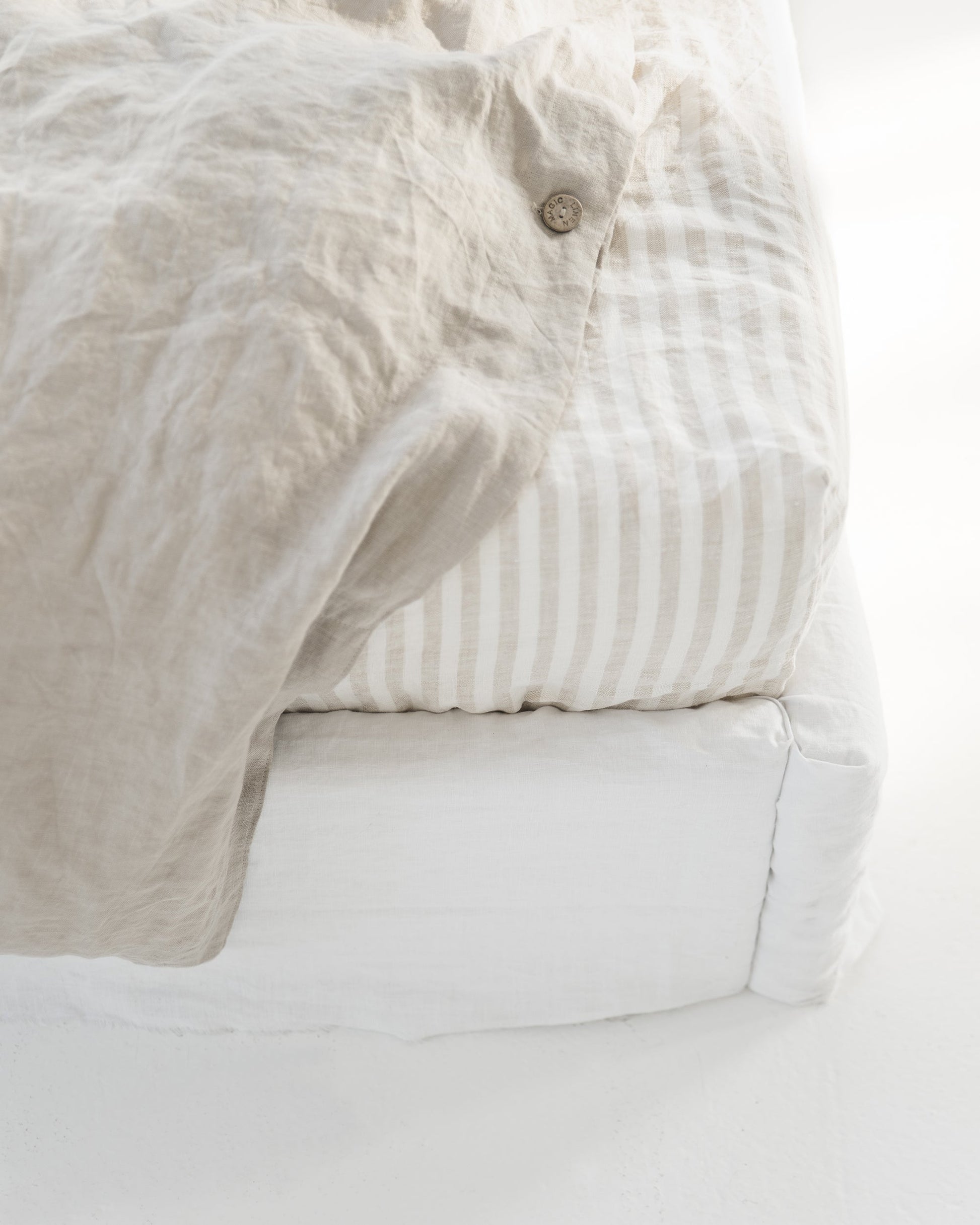Custom size Natural linen duvet cover - MagicLinen