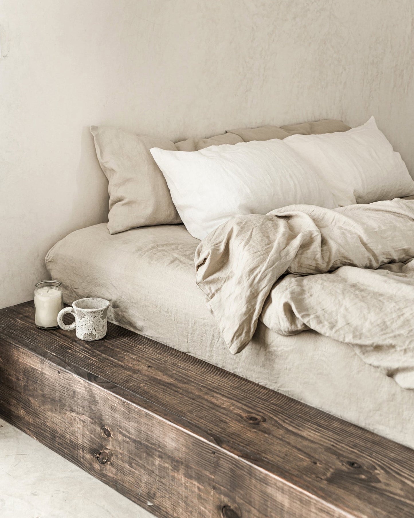 Custom size Natural linen fitted sheet - MagicLinen