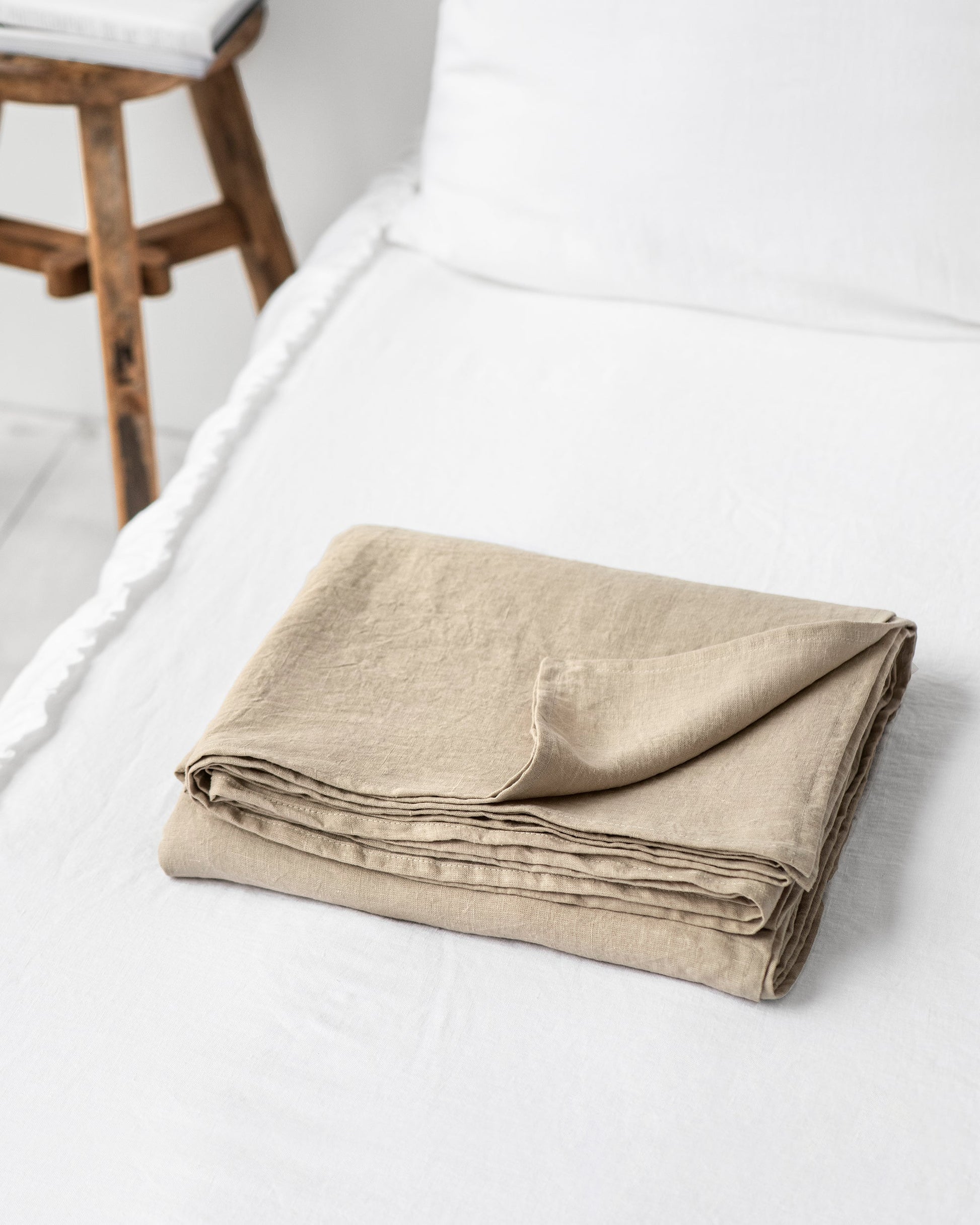 Custom size Natural linen flat sheet - MagicLinen