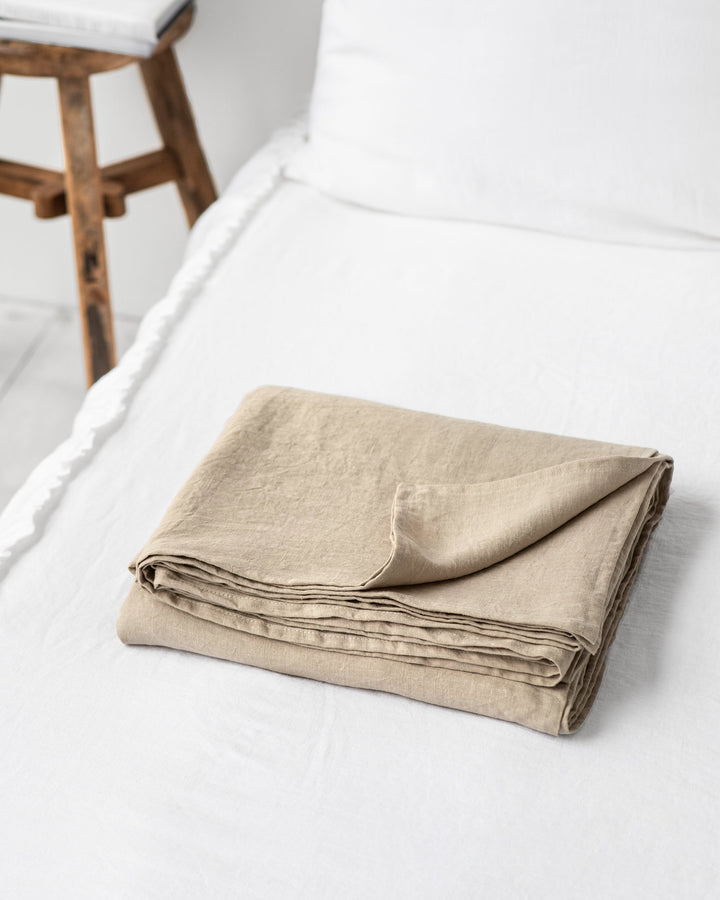 Custom size Natural linen flat sheet - MagicLinen