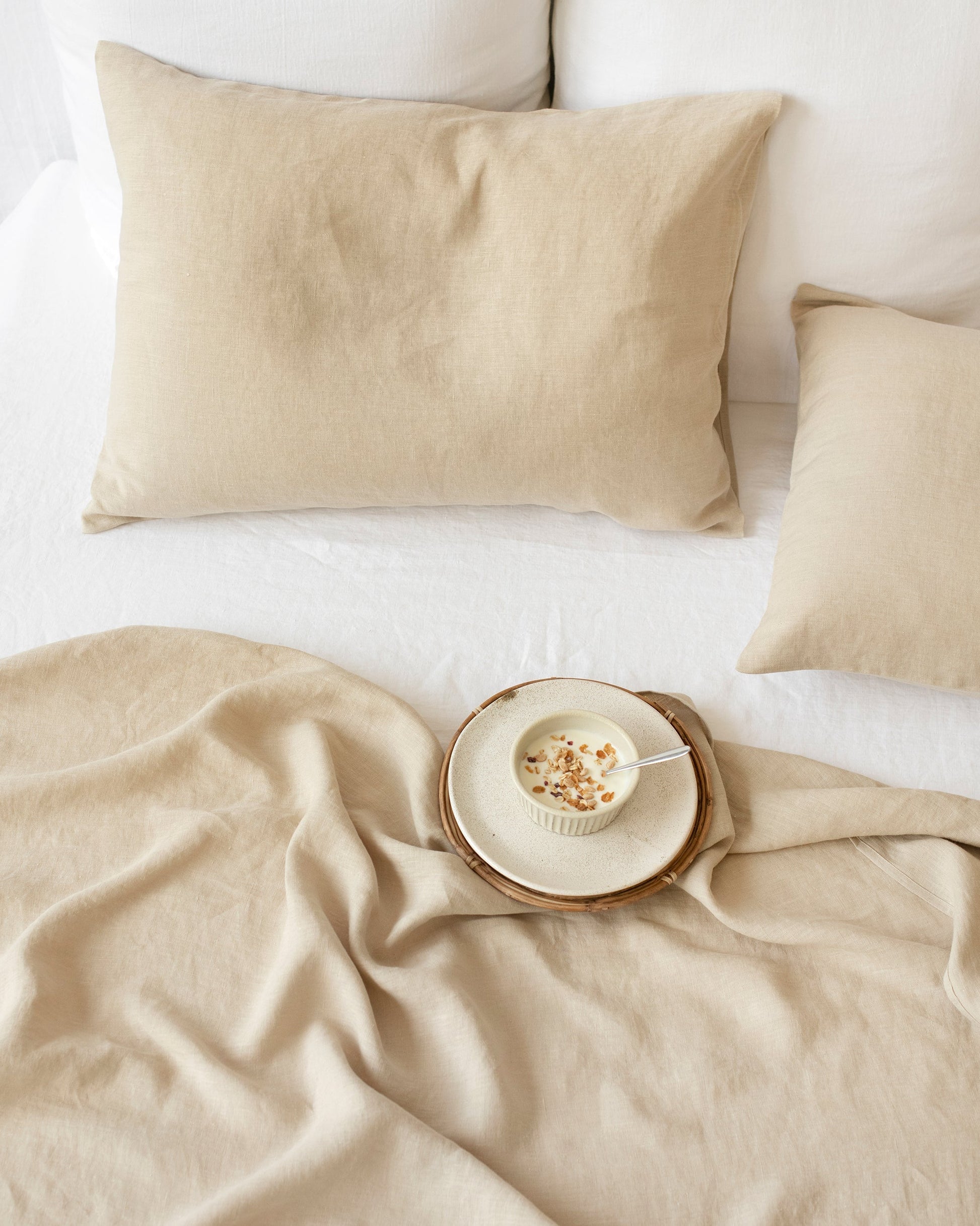 Custom size Natural linen flat sheet - MagicLinen