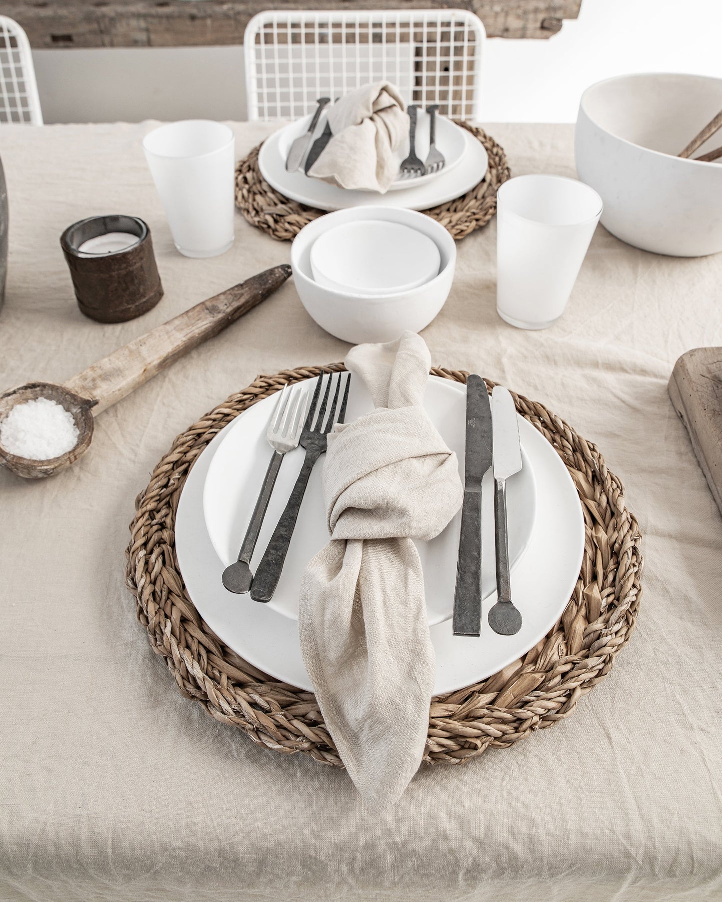 Custom size Natural linen tablecloth - MagicLinen