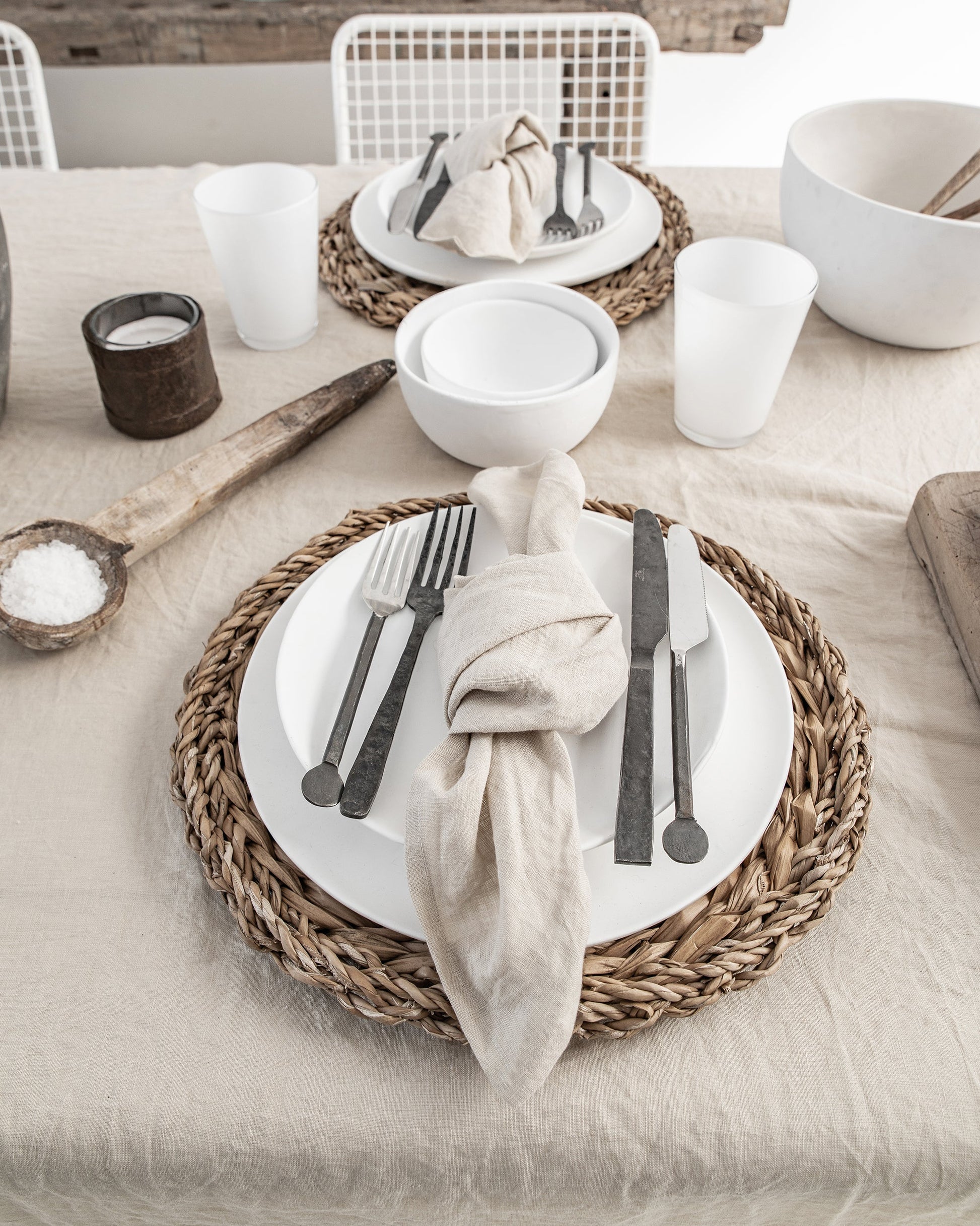 Custom size Natural linen tablecloth - MagicLinen
