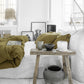 Custom size Olive green linen duvet cover - MagicLinen