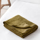 Custom size Olive green linen flat sheet - MagicLinen