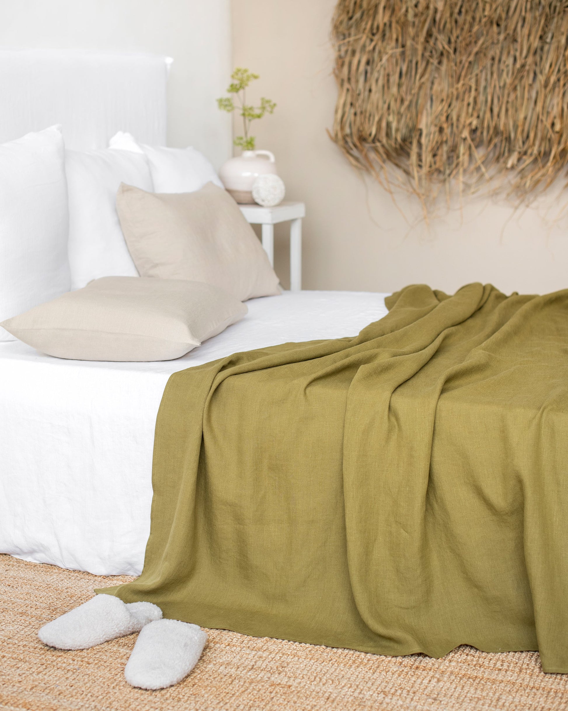 Moss Green Linen Bed Sheets Set, Green Bedding, Medium Weight Linen, Top  Sheet, Fitted Sheet, Pillow Cases Twin, Queen, King or Custom Size 