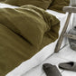Custom size Olive green linen pillowcase - MagicLinen