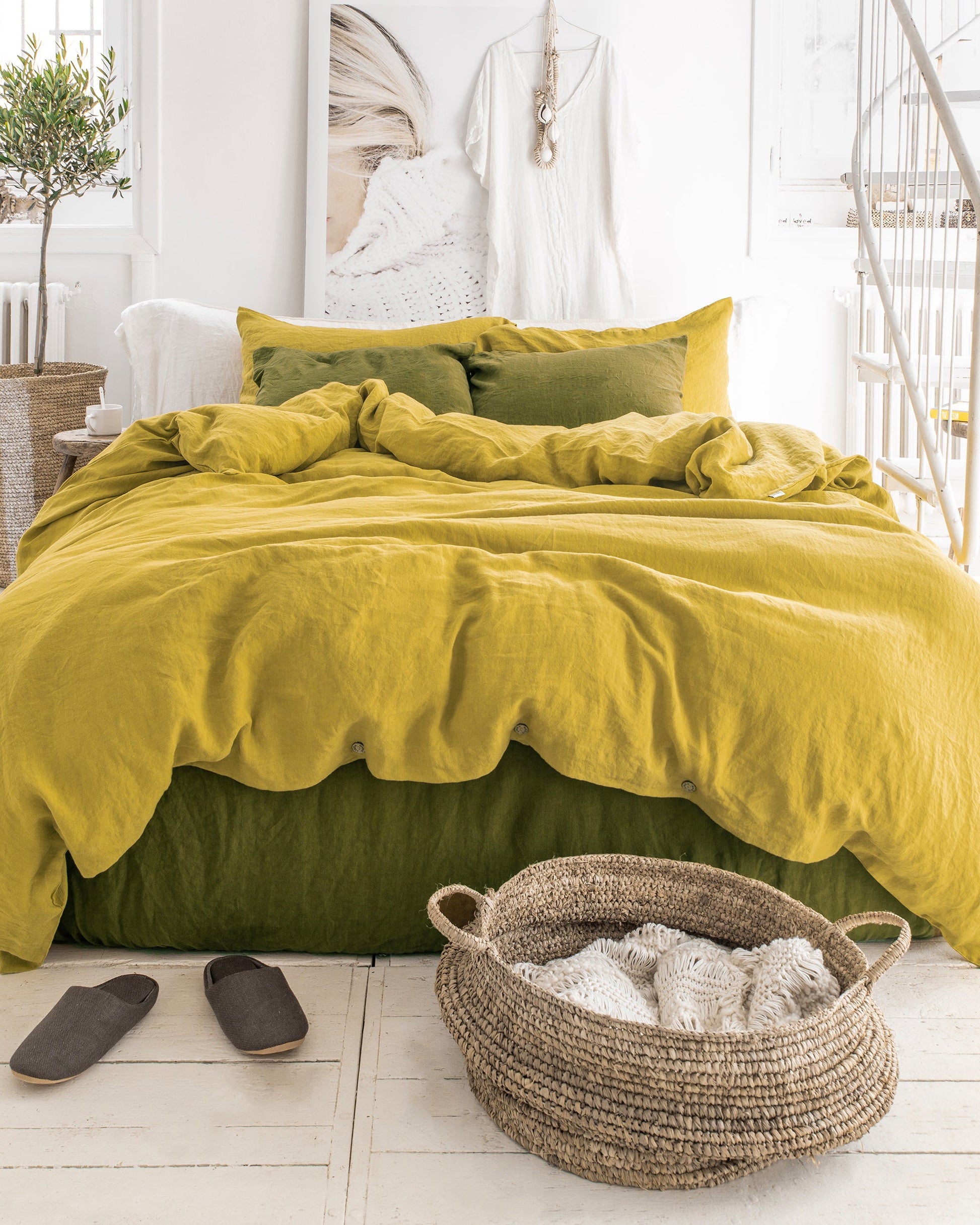 Linen SHEETS Bed Linen Set Soft Organic 100% Linen Sheets Set King