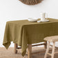 Custom size Olive green linen tablecloth - MagicLinen