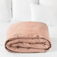 Custom size Peach linen duvet cover - MagicLinen