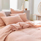 Custom size Peach linen duvet cover - MagicLinen