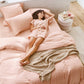 Custom size Peach linen duvet cover - MagicLinen