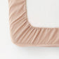 Custom size Peach linen fitted sheet - MagicLinen