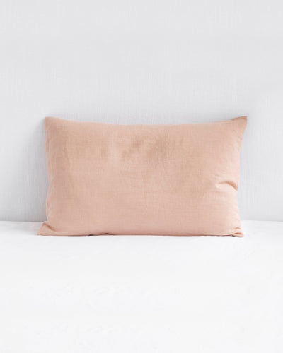 Peach linen pillowcase - MagicLinen